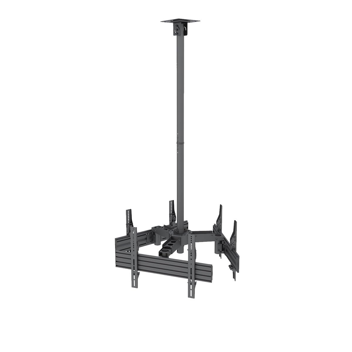 kimex-014-6013-support-tv-plafond-3-crans-50-75 image 2