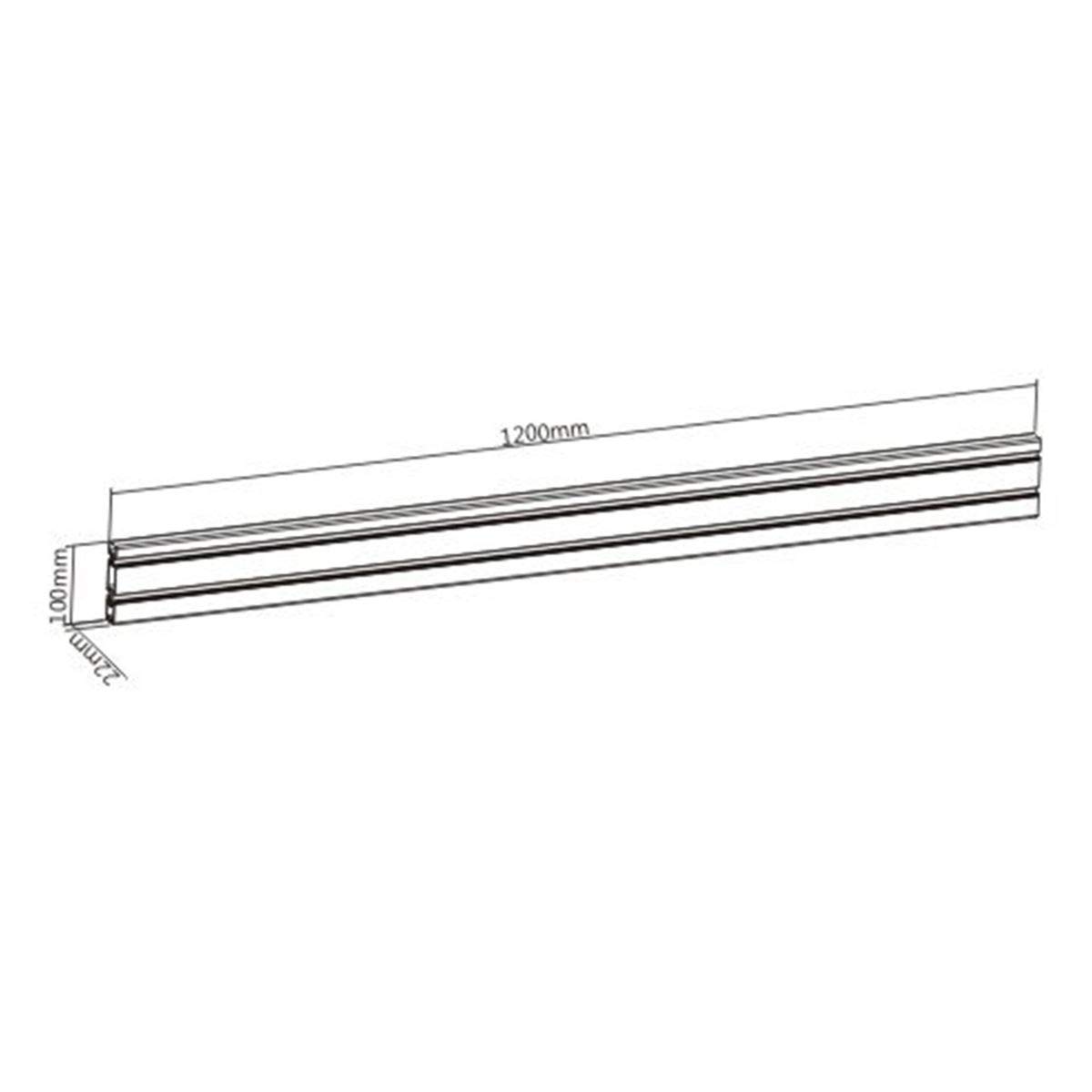 kimex-150-3301k2-organisateur-bureau-rail-slatwall-120cm-blanc image 4