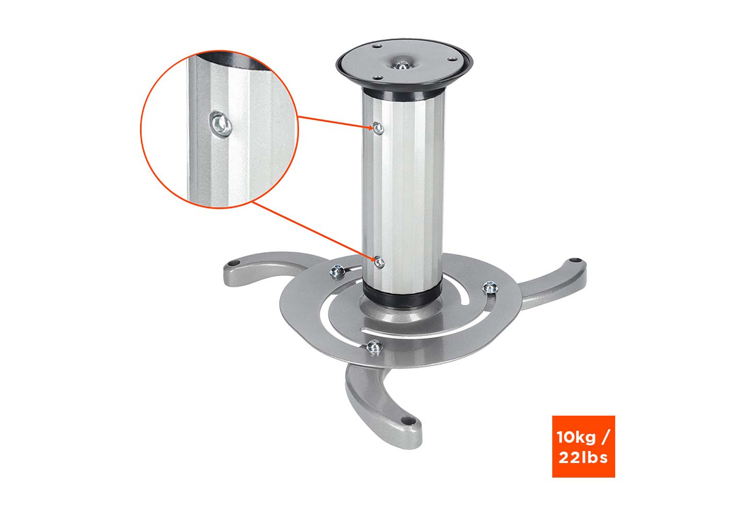 celexon-ps815-support-plafond-vid-oprojecteur-universel-argent-10-kg image 2