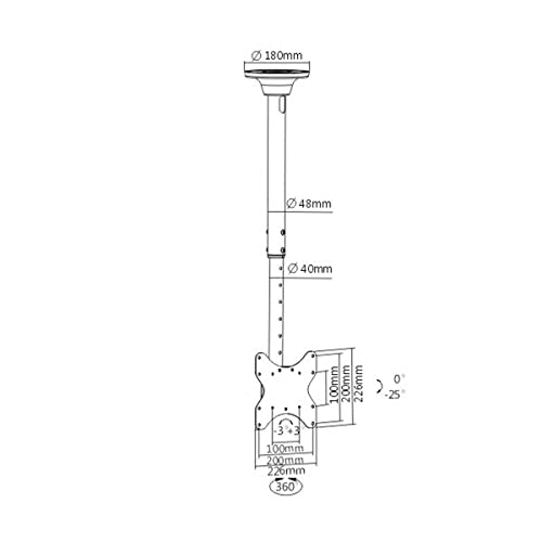 kimex-014-4011-support-cran-tv-plafond-23-42-orientable image 4