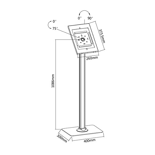kimex-supports-tablettes-ipad-pro-12-9-gen-1-2-sur-pied-antivol image 2
