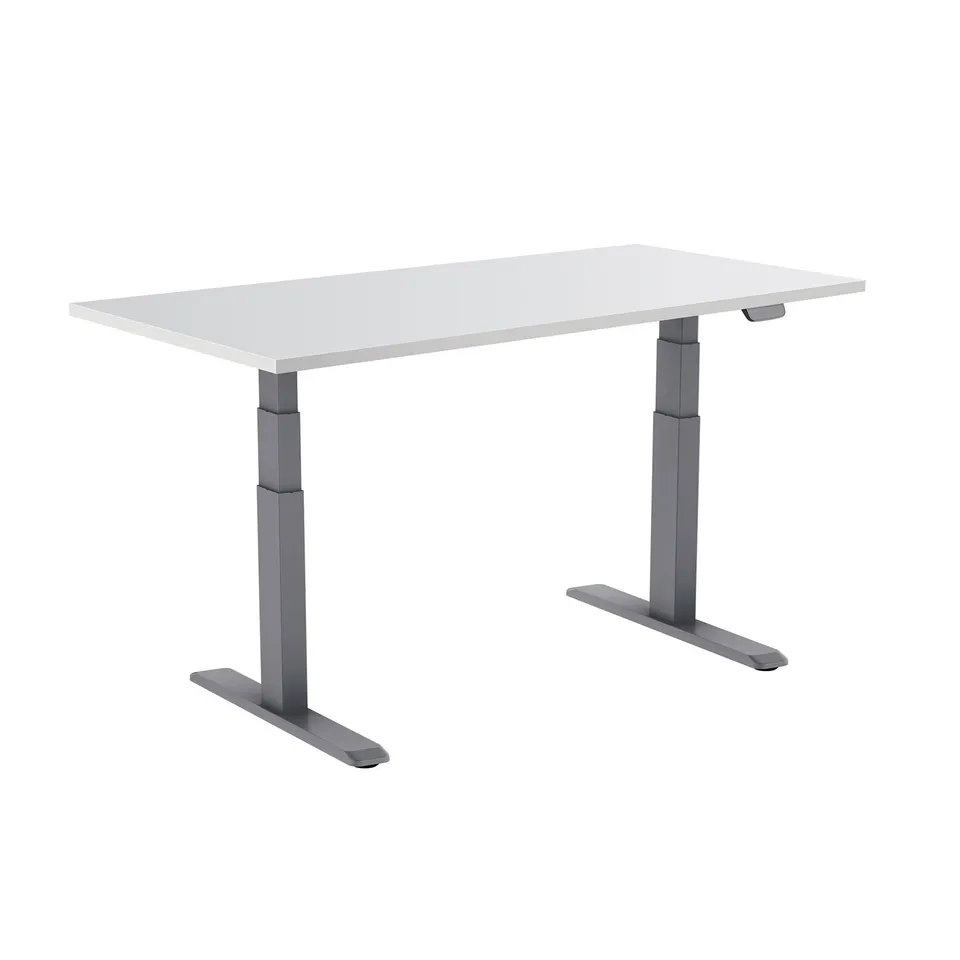 kimex-150-2418k2w-bureau-motoris-assis-debout-180-blanc-gris image 1