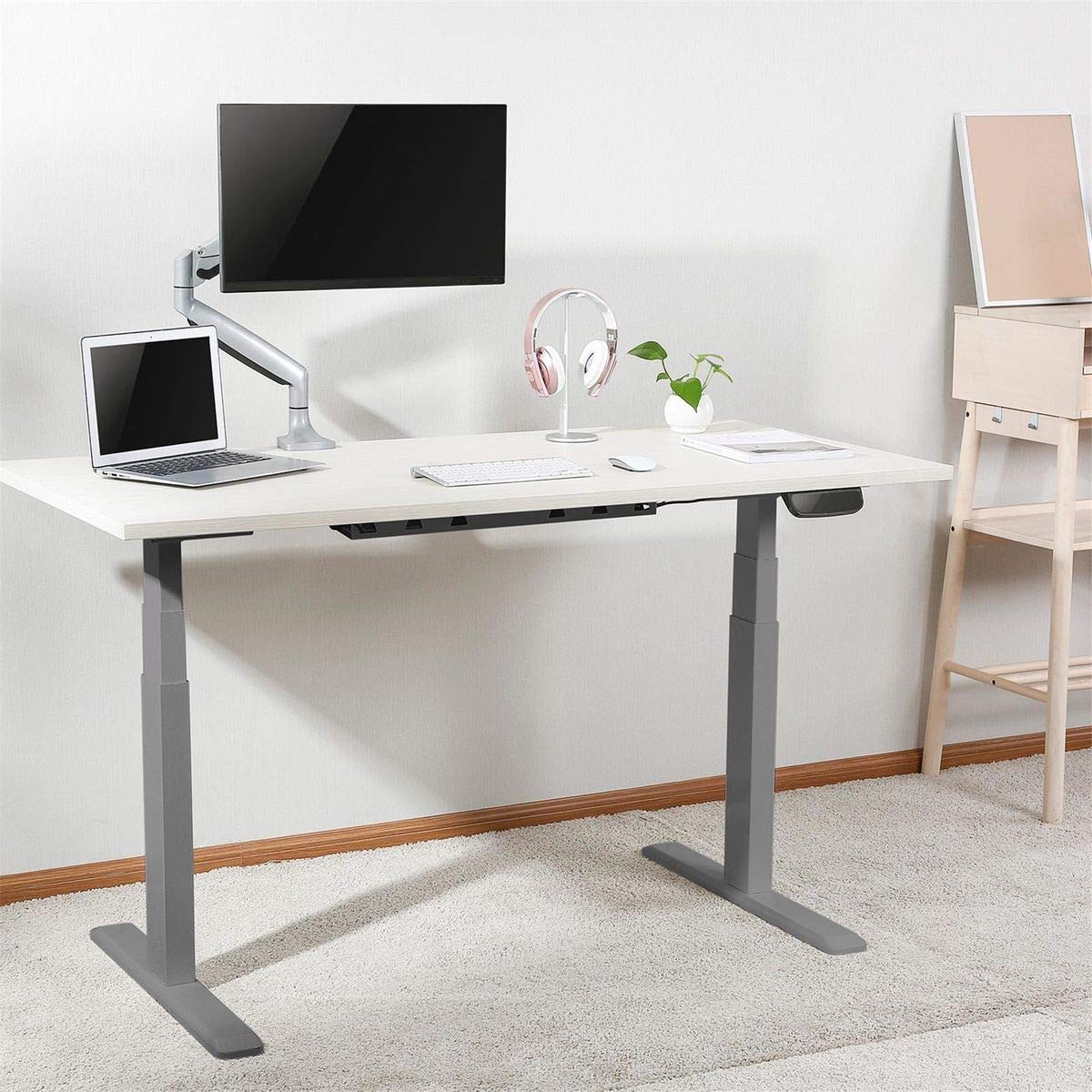 kimex-150-2415k2w-bureau-assis-debout-150x75-blanc-connect image 2