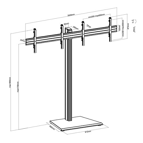 kimex-031-1220k1-support-tv-double-50-55-poser-175-cm-inclinable image 5