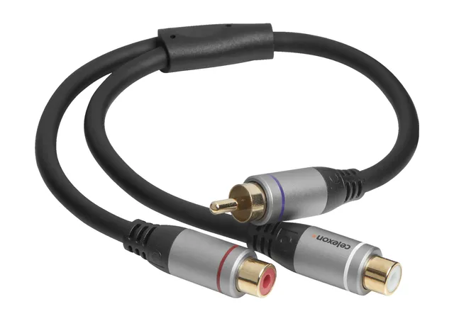 celexon-pro-adaptateur-rca-vers-2x-rca-0-25-m-mono image 1