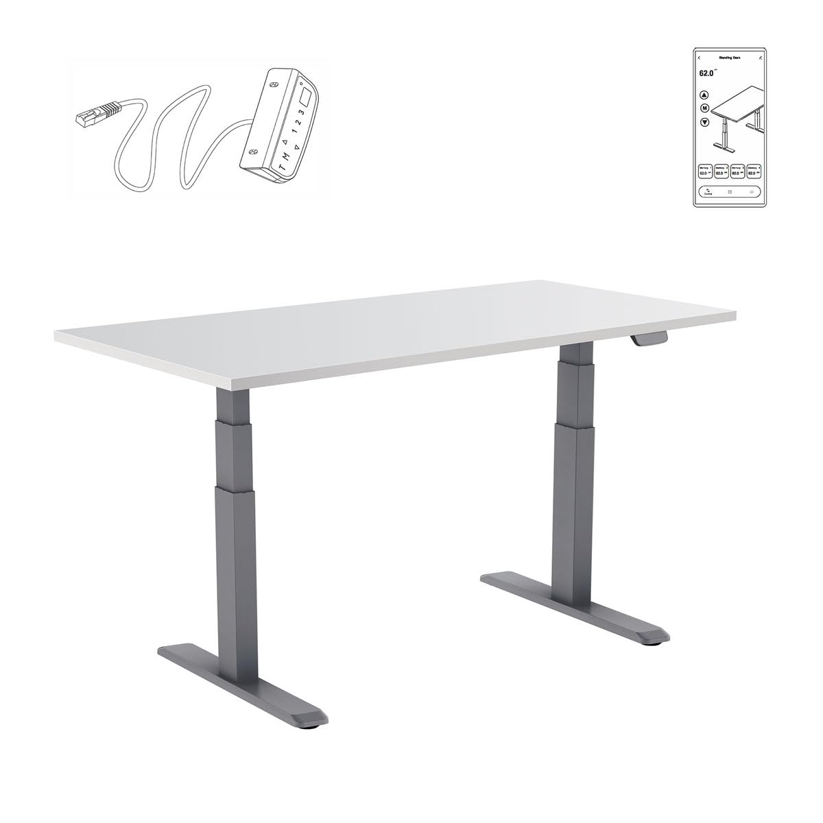 kimex-150-2415k2w-bureau-assis-debout-150x75-blanc-connect image 4
