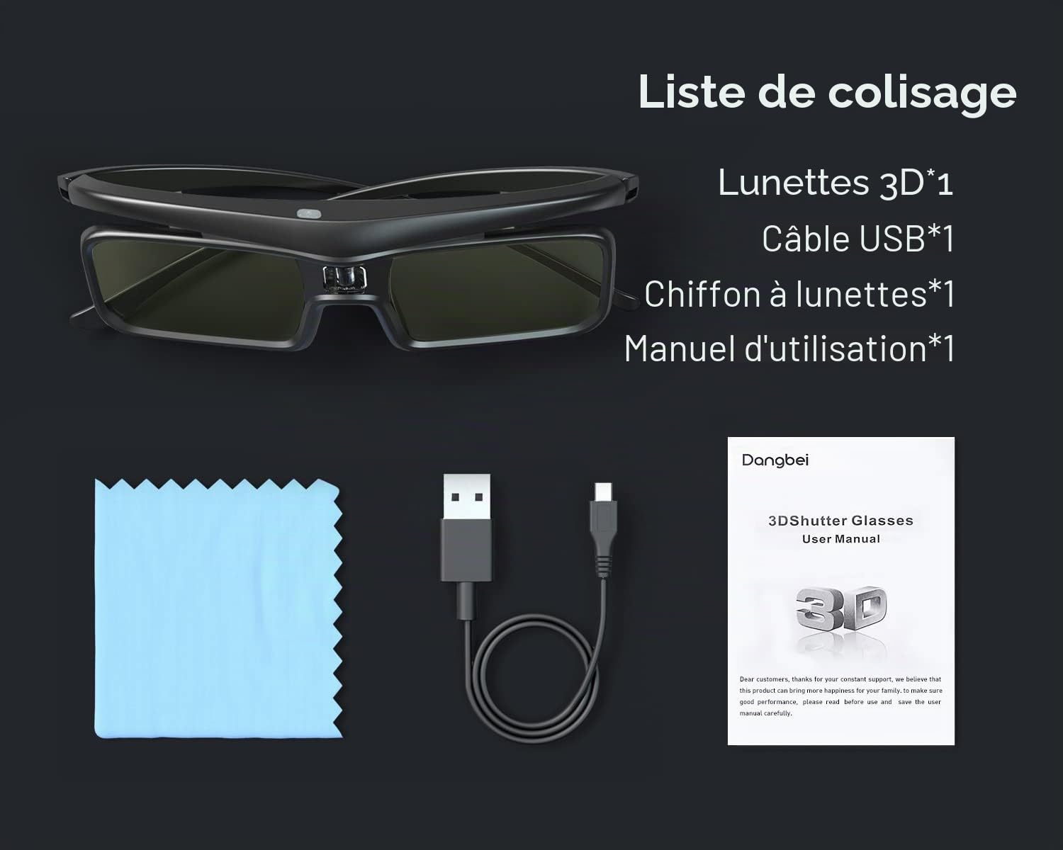 dangbei-lunettes-3d-actives-rechargeables-dlp-link image 7