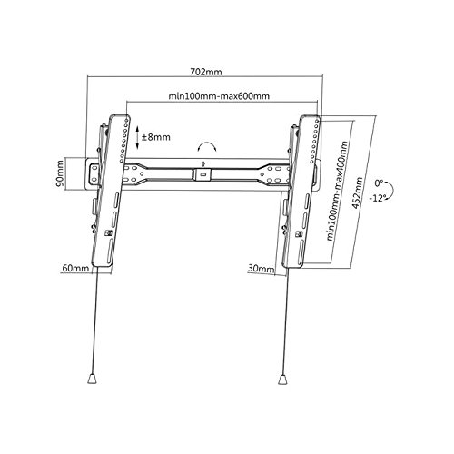 kimex-support-tv-mural-inclinable-ultra-fin-37-70-noir image 3