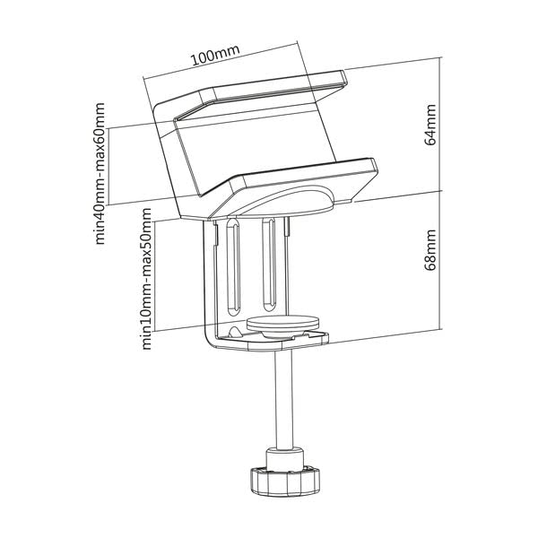 kimex-150-3121-support-multiprise-bord-de-table-noir-r-glable image 6