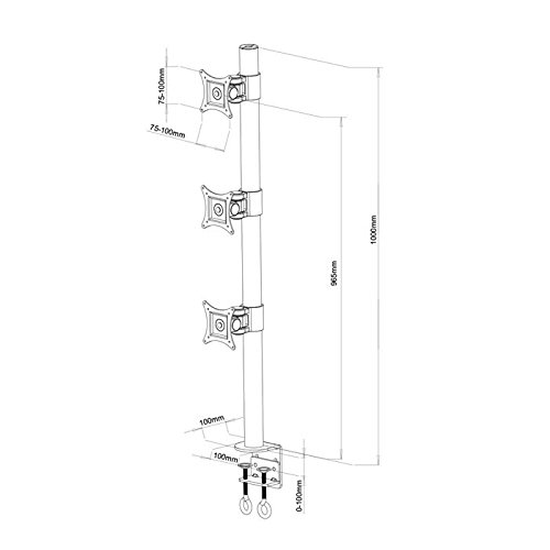 kimex-015-1303-support-3-crans-pc-13-27-pouces-noir-vesa image 2