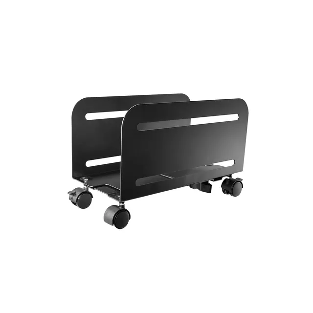 kimex-support-unit-centrale-pc-roulettes-noir image 1