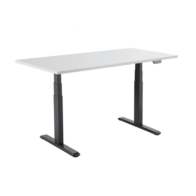 kimex-150-2515k2w-bureau-assis-debout-motoris-150x75-blanc-noir image 1