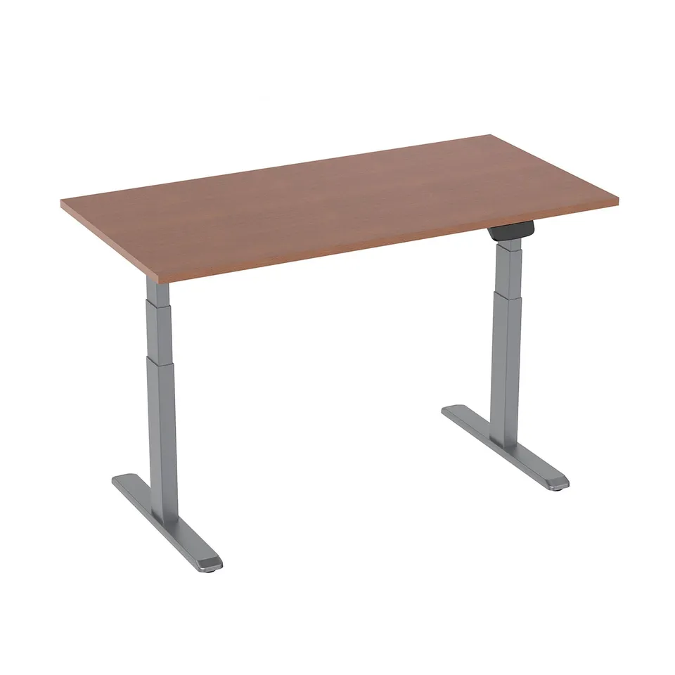 kimex-150-2415k3w-bureau-assis-debout-150x75-noyer-gris-connect image 1