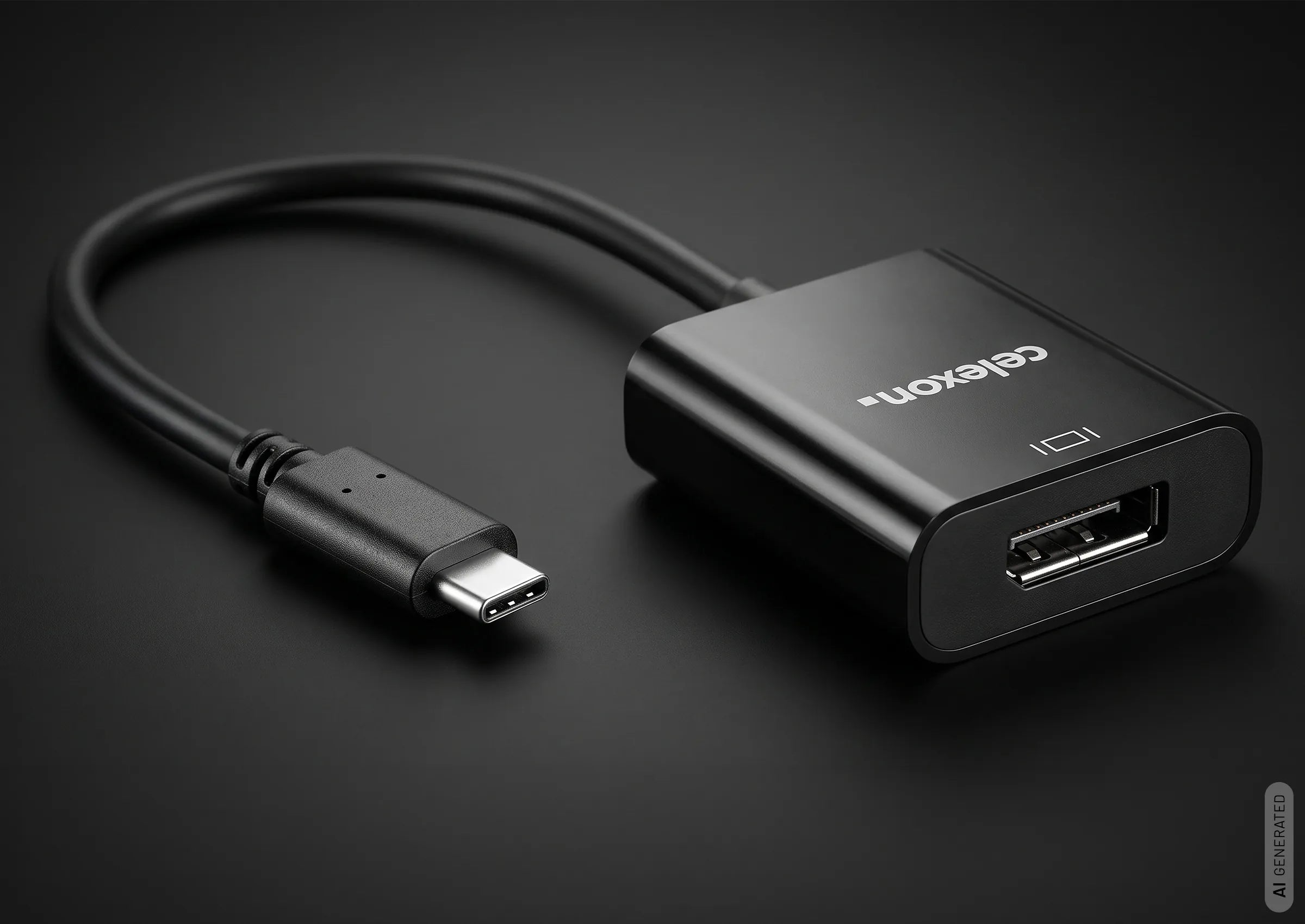celexon-adaptateur-usb-c-vers-displayport-m-f-noir image 2