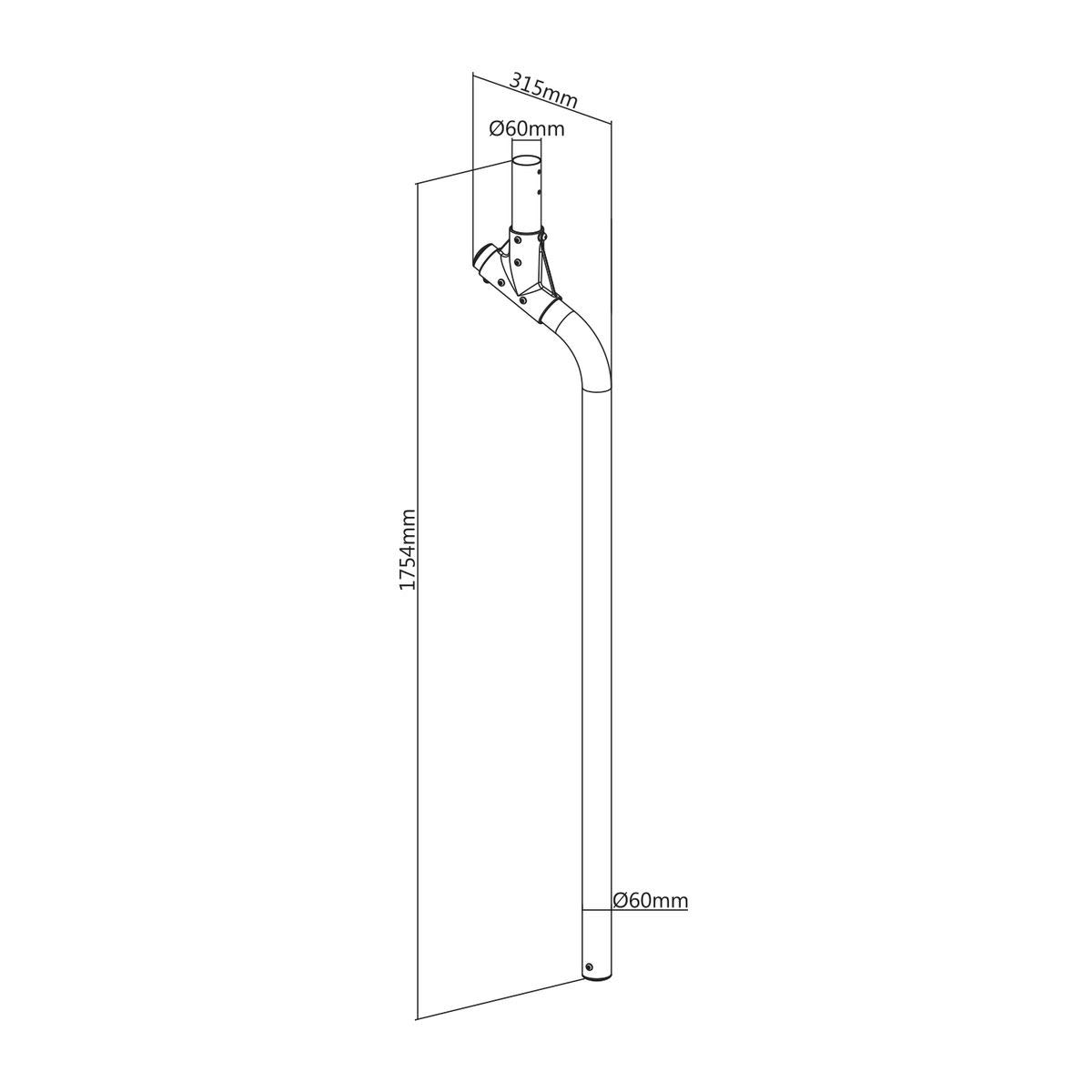 kimex-031-4100k3-support-tv-plafond-inclinable-43-75-175-cm image 4