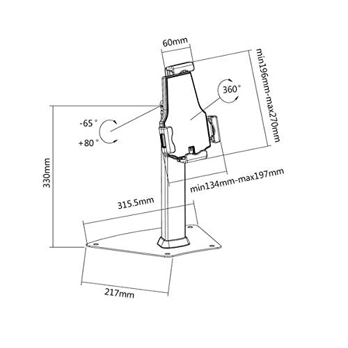 kimex-091-2303-support-tablette-sur-table-7-9-10-5-antivol image 3