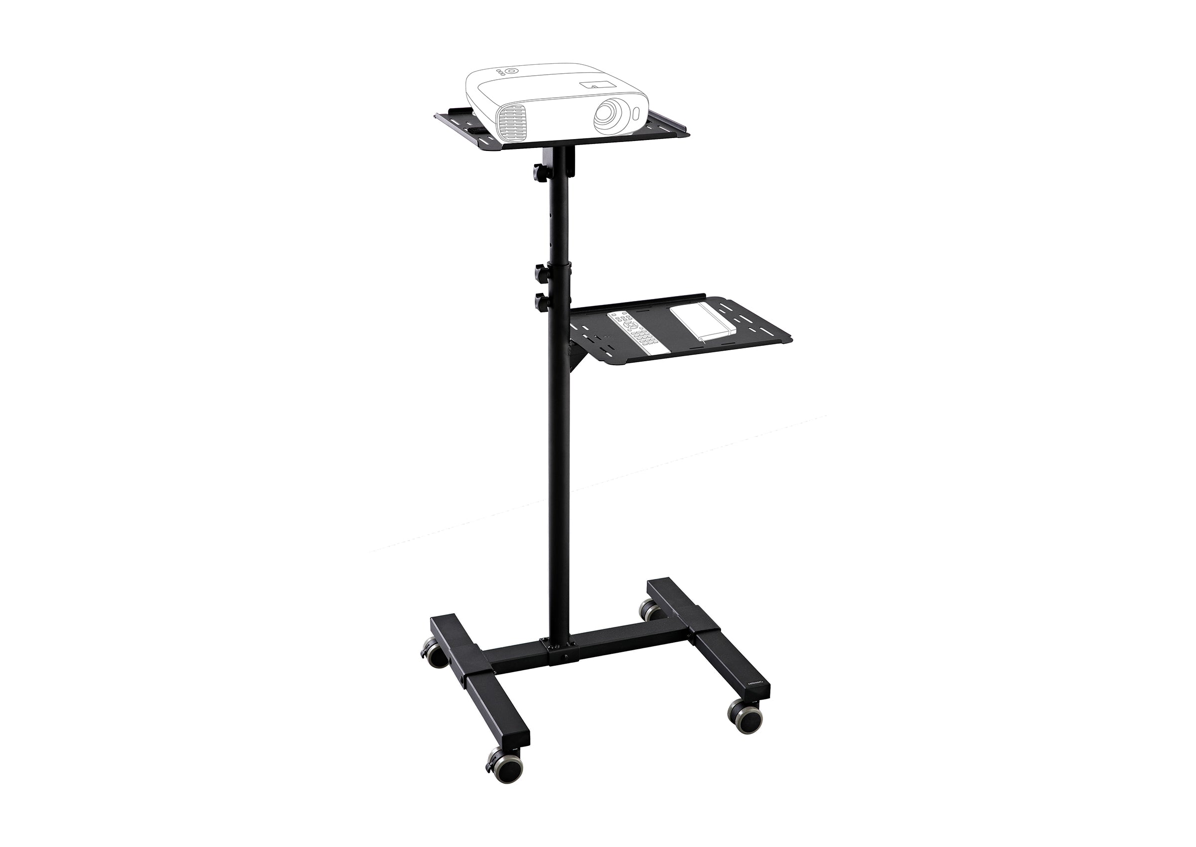celexon-pt3020-table-vid-oprojecteur-mobile-noire-2-plateaux image 3