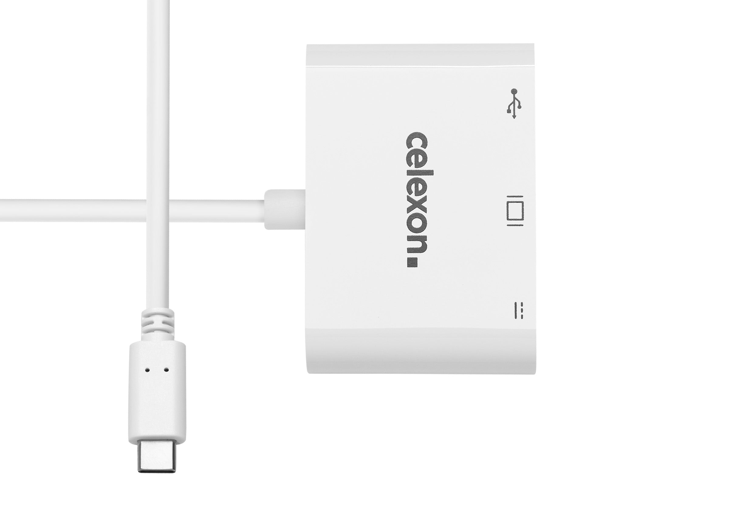 celexon-adaptateur-multiport-usb-c-hdmi-usb-a-blanc-4k-60w image 3