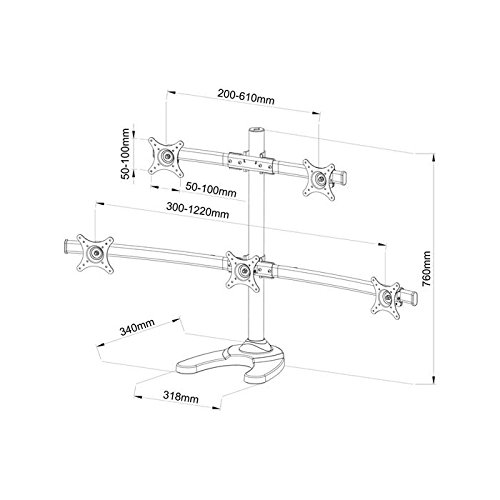 kimex-015-1257-support-5-crans-pc-13-24-pouces-bureau image 3