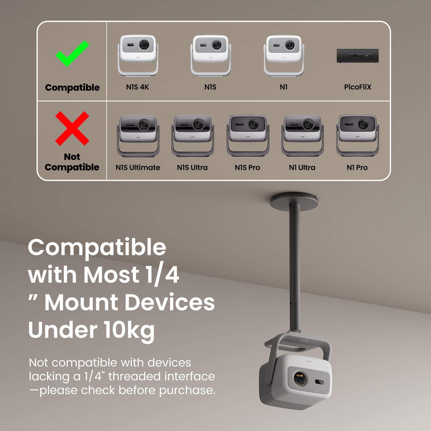 jmgo-support-plafond-vid-oprojecteur-mini-n1s-1-4-r-glable image 2