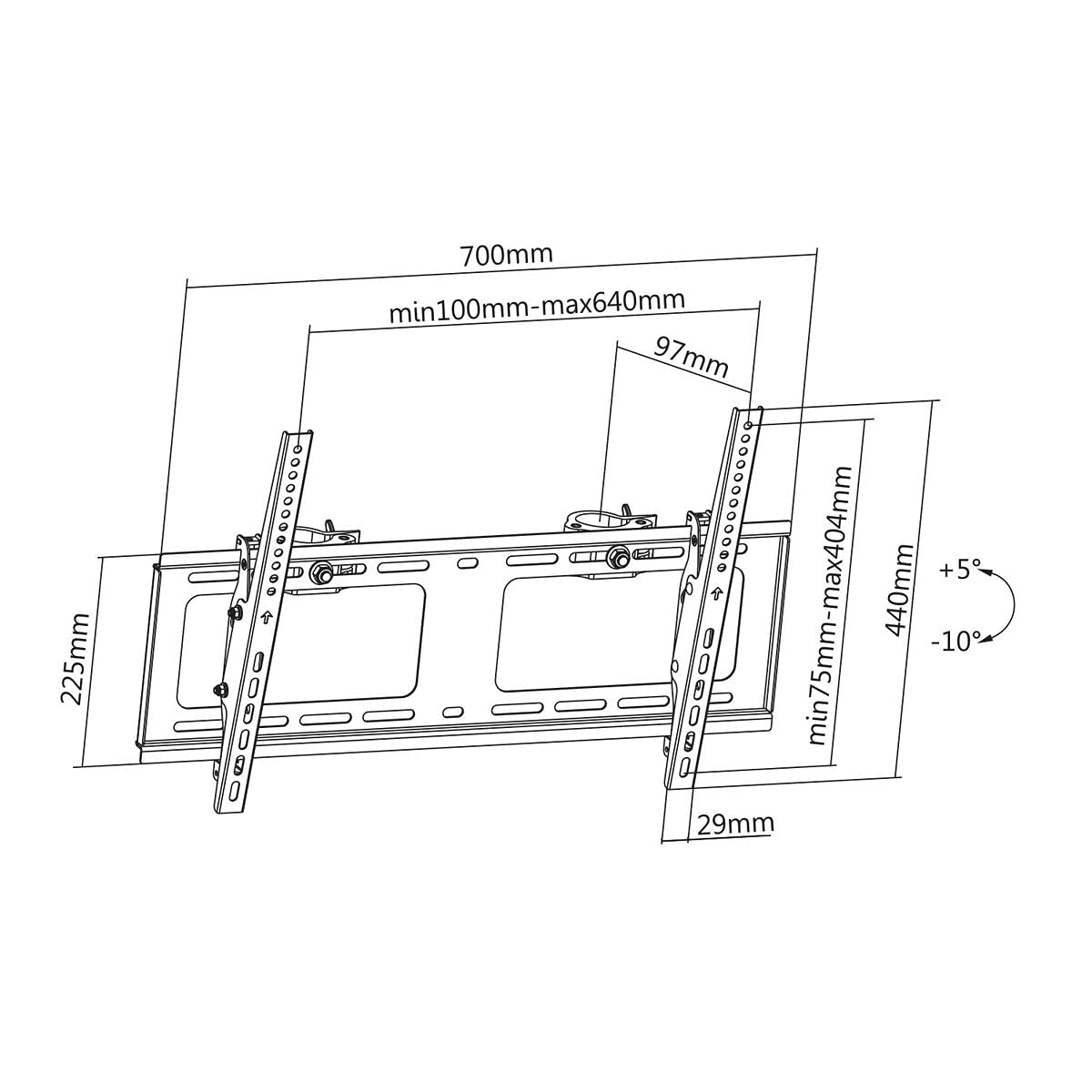 kimex-018-1364-support-tv-truss-37-75-inclinable-noir image 1