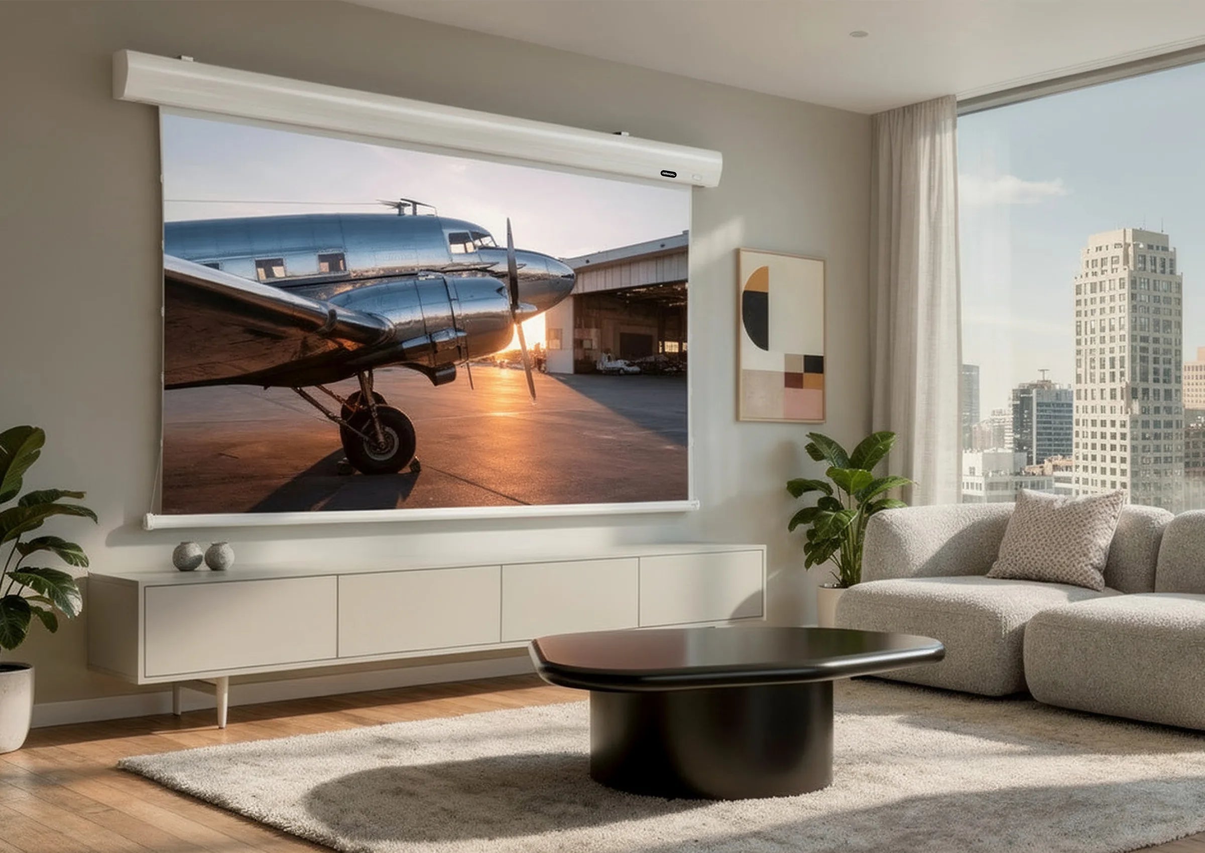 celexon-homecinema-cran-projection-motoris-dynamic-slate-100 image 2