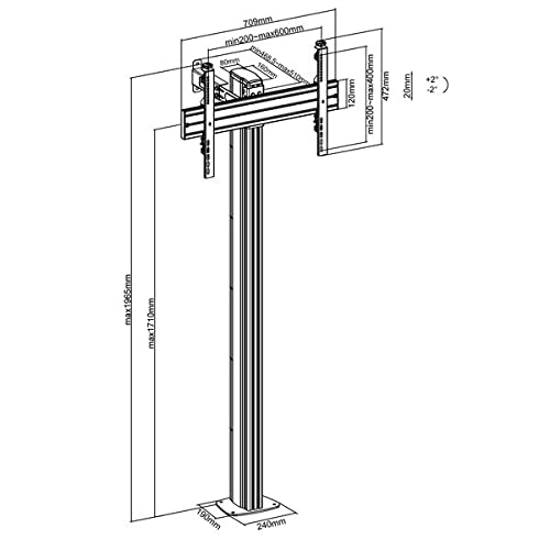 kimex-031-1100k3-pied-tv-32-75-175cm-visser-50-kg image 5