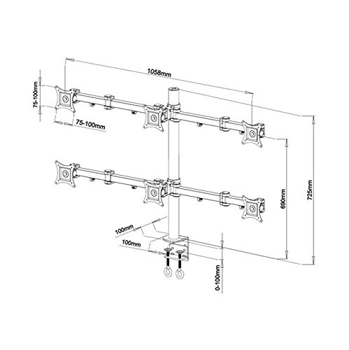 kimex-015-1226-support-bureau-6-crans-pc-13-20 image 2