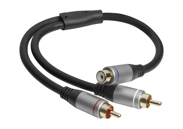 celexon-pro-adaptateur-audio-2x-rca-vers-rca-0-25m image 1