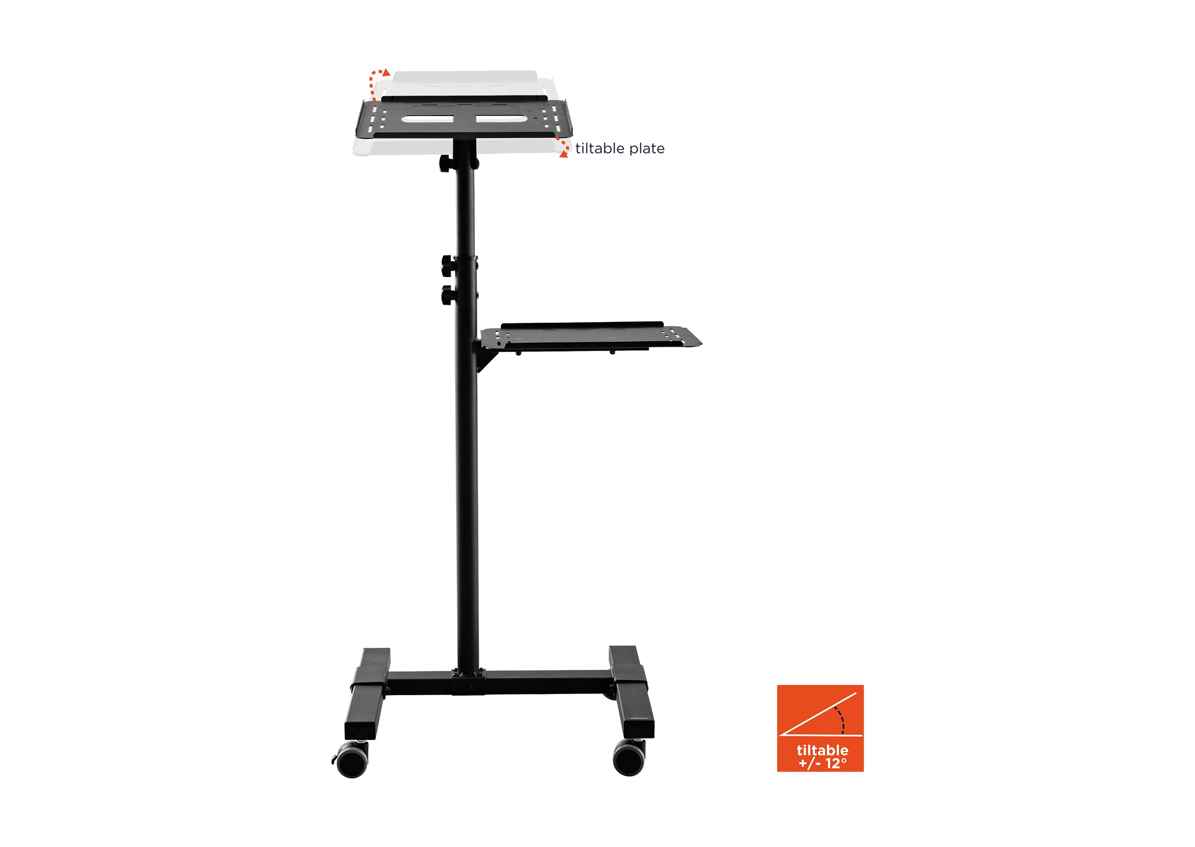 celexon-pt3020-table-vid-oprojecteur-mobile-noire-2-plateaux image 8
