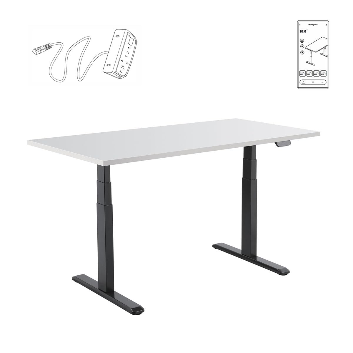 kimex-150-2512k2w-bureau-assis-debout-motoris-120x75-blanc-noir image 4
