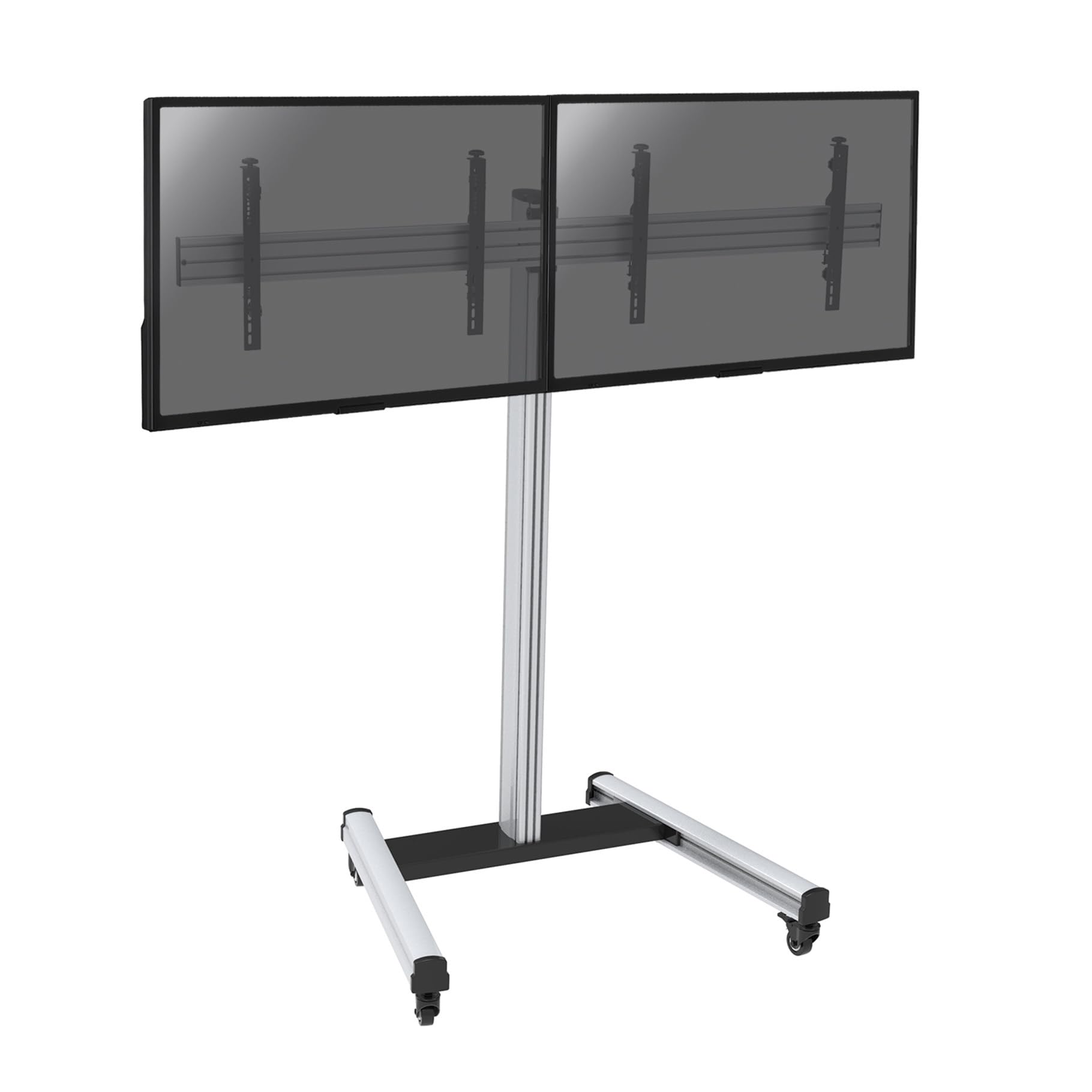 kimex-031-1220k2-support-tv-double-50-55-roulettes-175-cm-inclinable image 1