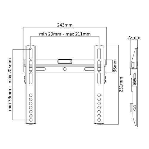kimex-012-1145-support-tv-mural-fixe-23-42-extra-plat image 7