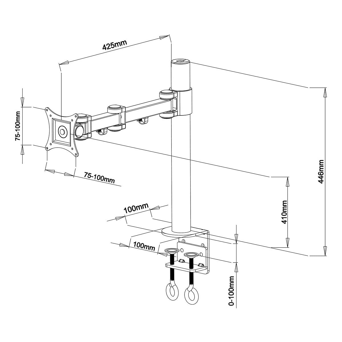 kimex-015-1321-support-1-cran-pc-13-27-pouces-noir-vesa image 3