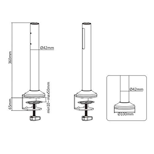 kimex-pieds-fixation-rail-bureau-slatwall-paire-acier image 6