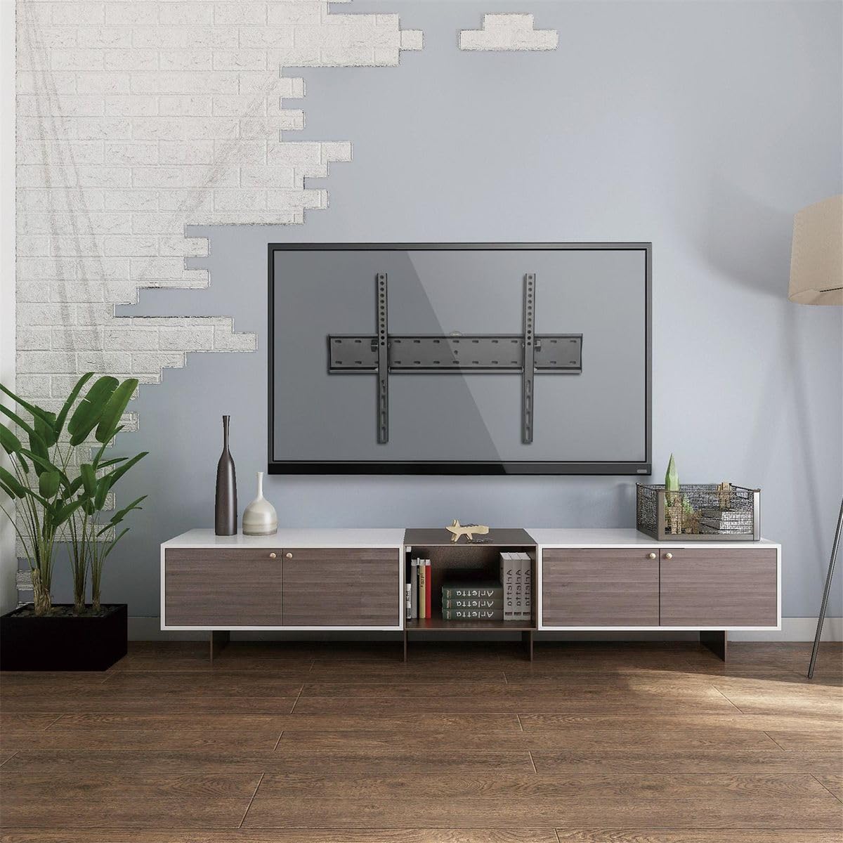 kimex-012-1247-support-mural-tv-37-70-noir-inclinable image 8
