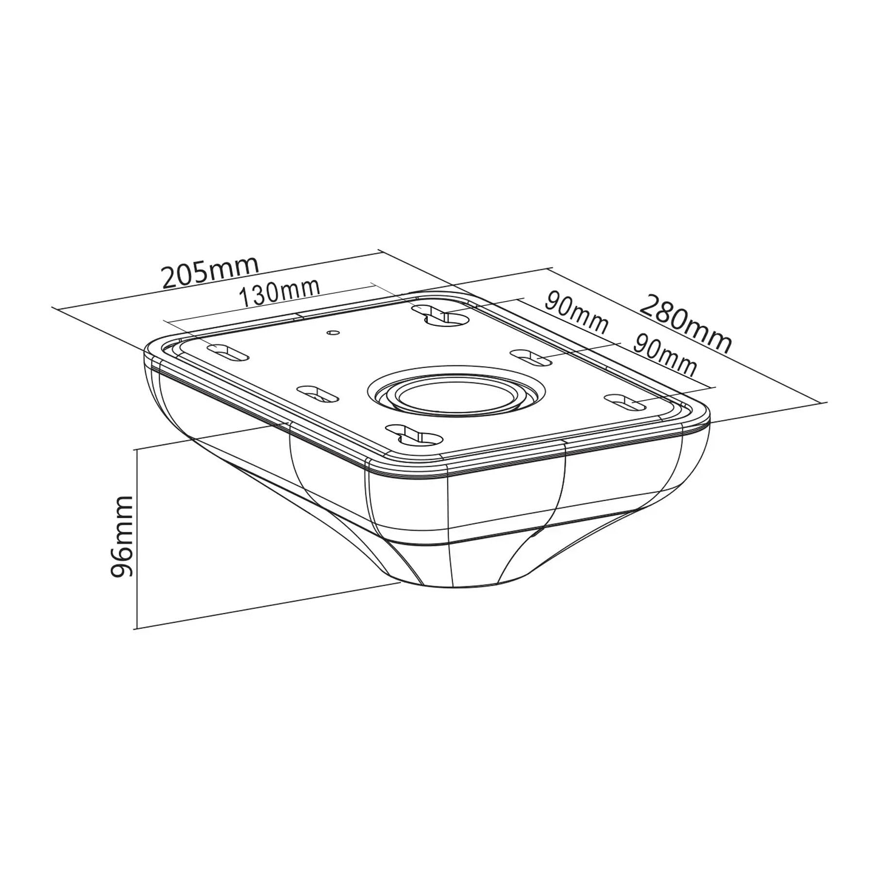 kimex-031-4300k1-support-tv-plafond-3-crans-100cm-inclinable image 3