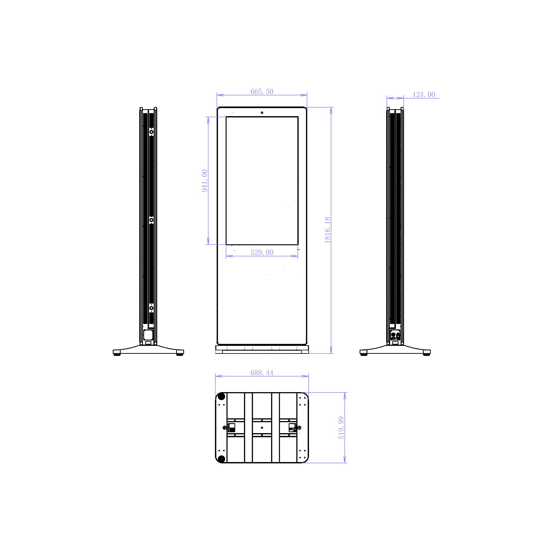 kimex-161-4302t-totem-vid-o-tactile-43-double-face-indoor image 4