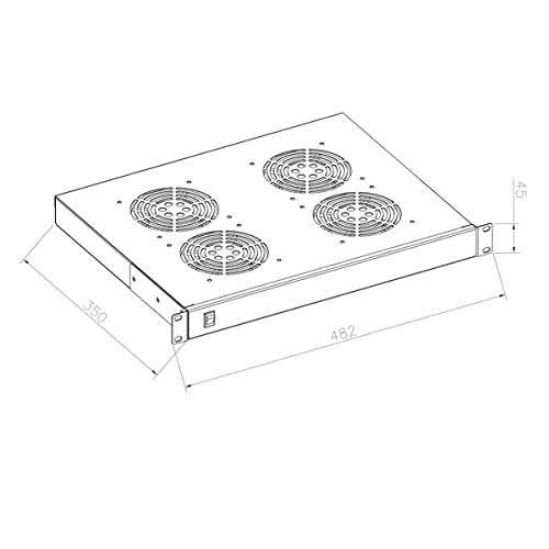 kimex-bloc-4-ventilateurs-rack-19-1u-ventilation-baie-brassage image 4