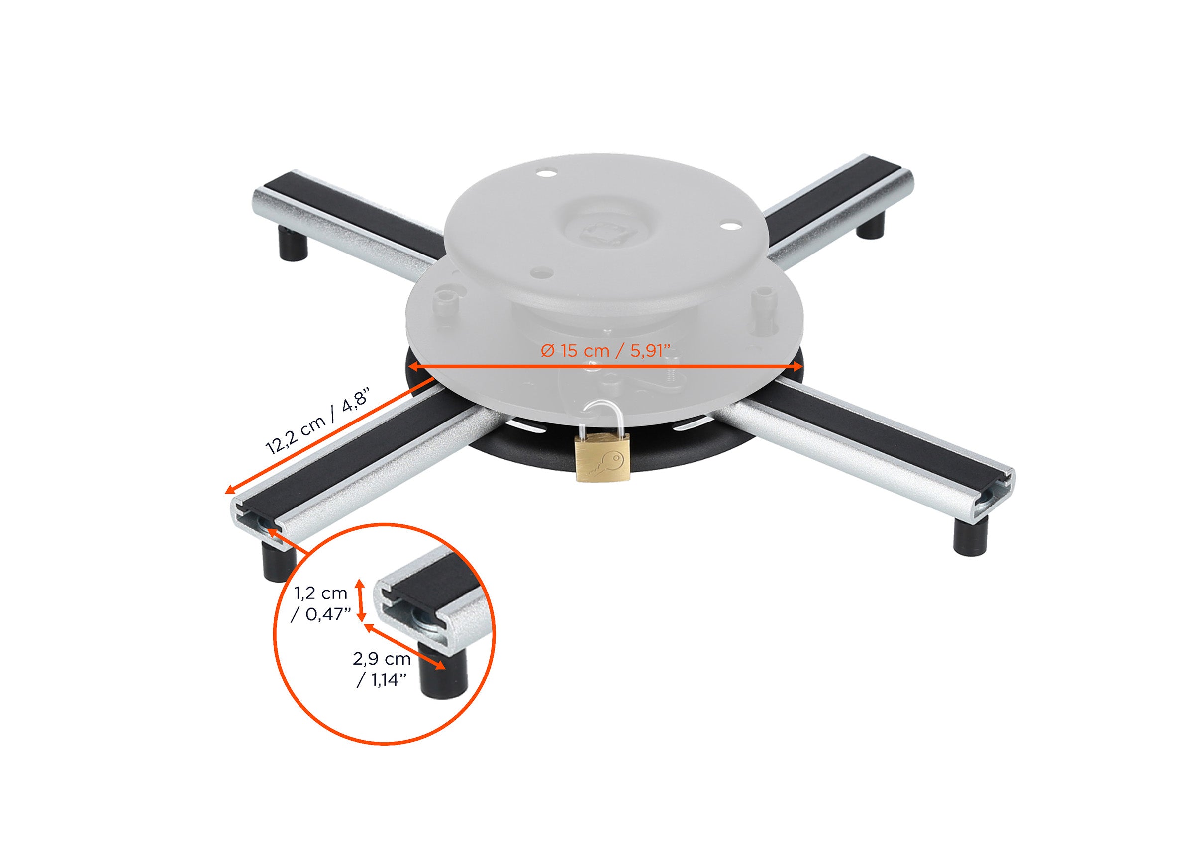 celexon-ps-ultraplat-support-plafond-vid-oprojecteur-20-kg image 8