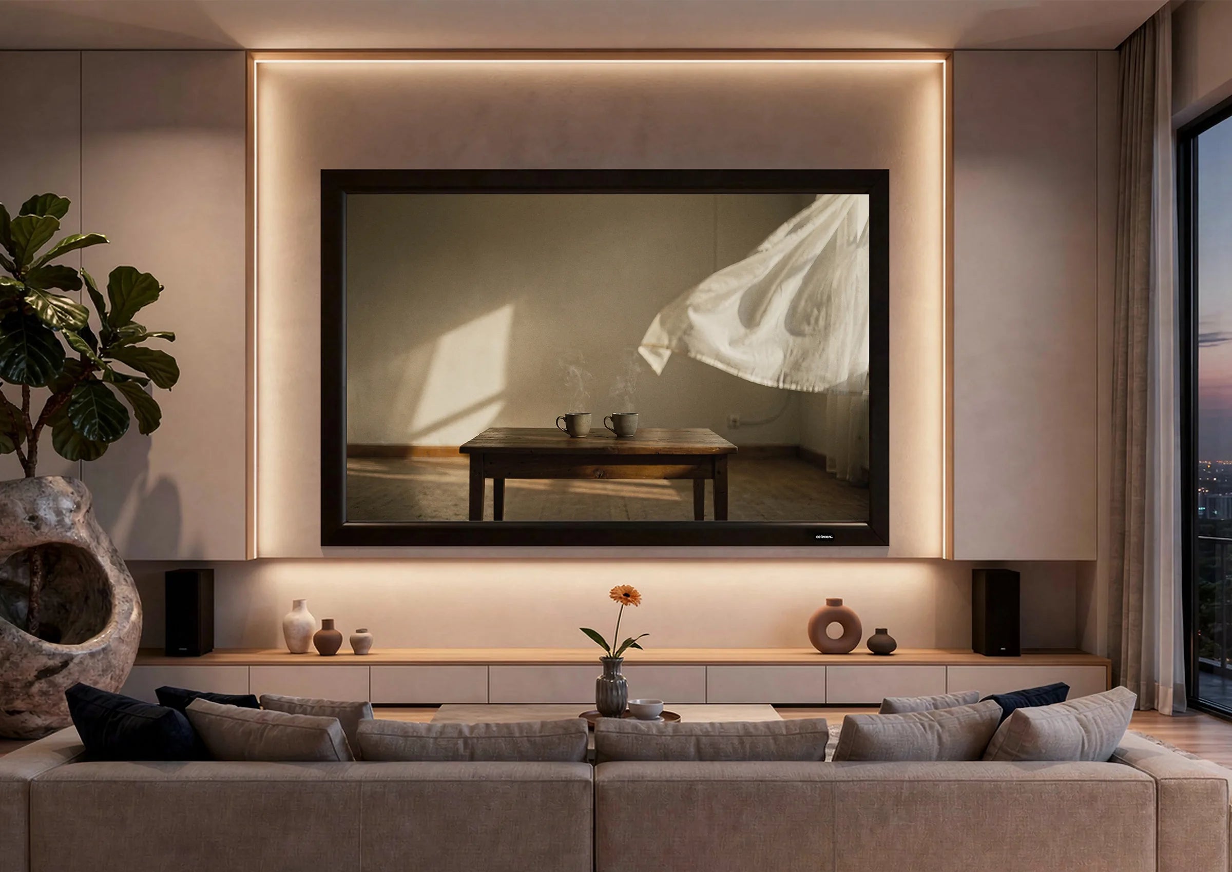 celexon-homecinema-cran-cadre-81-blanc-mat-16-9 image 2