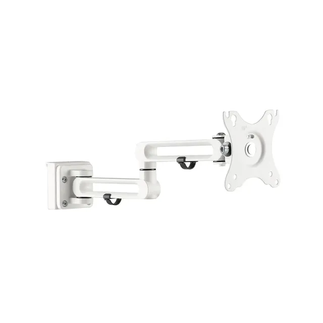 kimex-150-3308-bras-moniteur-slatwall-17-32-blanc-vesa image 1