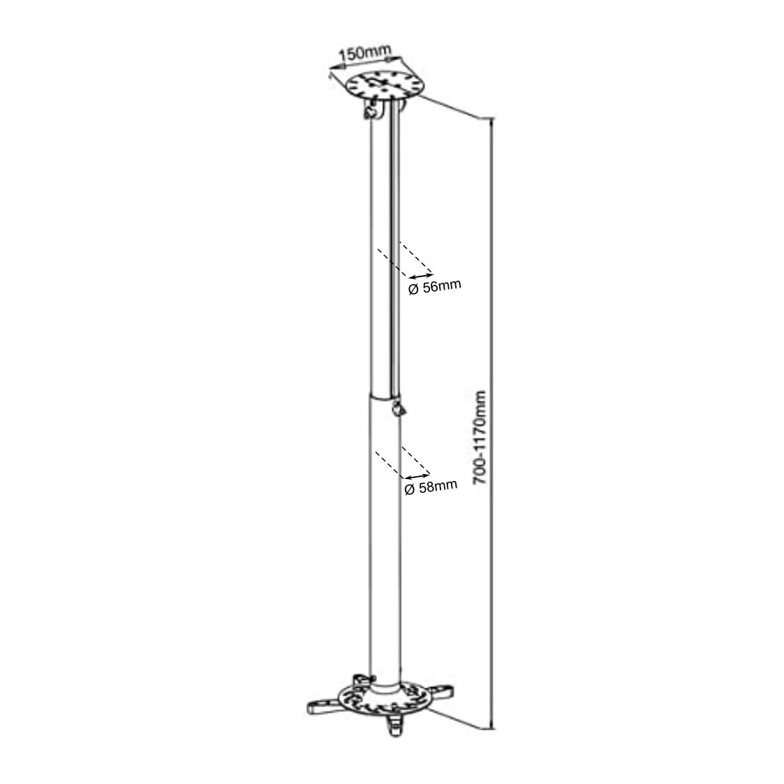 kimex-052-2005-support-vid-oprojecteur-plafond-70-117-cm image 2