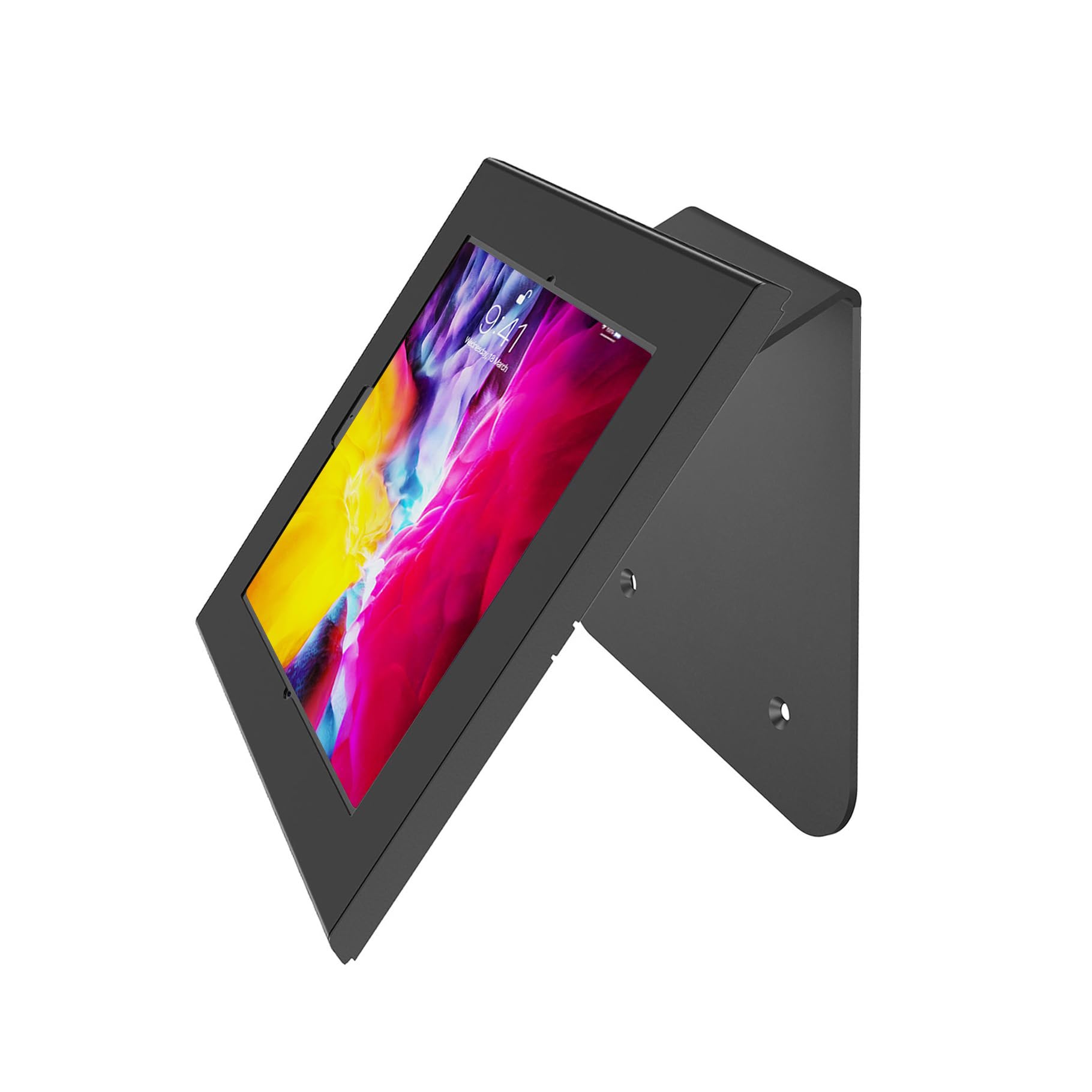 kimex-091-3145sk1-support-tablette-mural-10-9-11-noir-antivol image 2