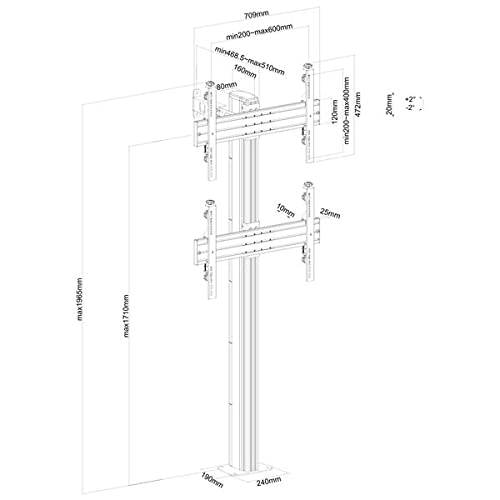 kimex-031-1200k3-pied-tv-double-40-65-175cm-visser image 5