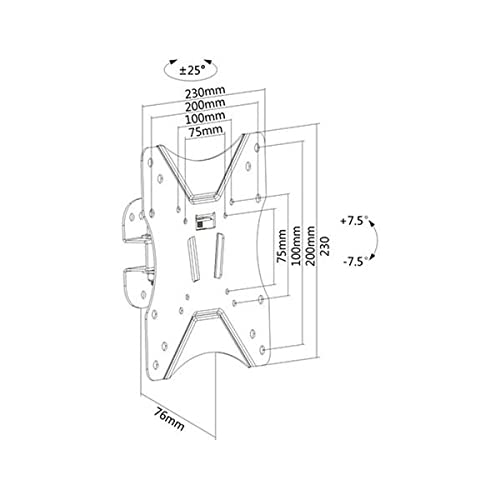 kimex-013-1102-support-tv-mural-orientable-23-42-pouces-25-kg image 3