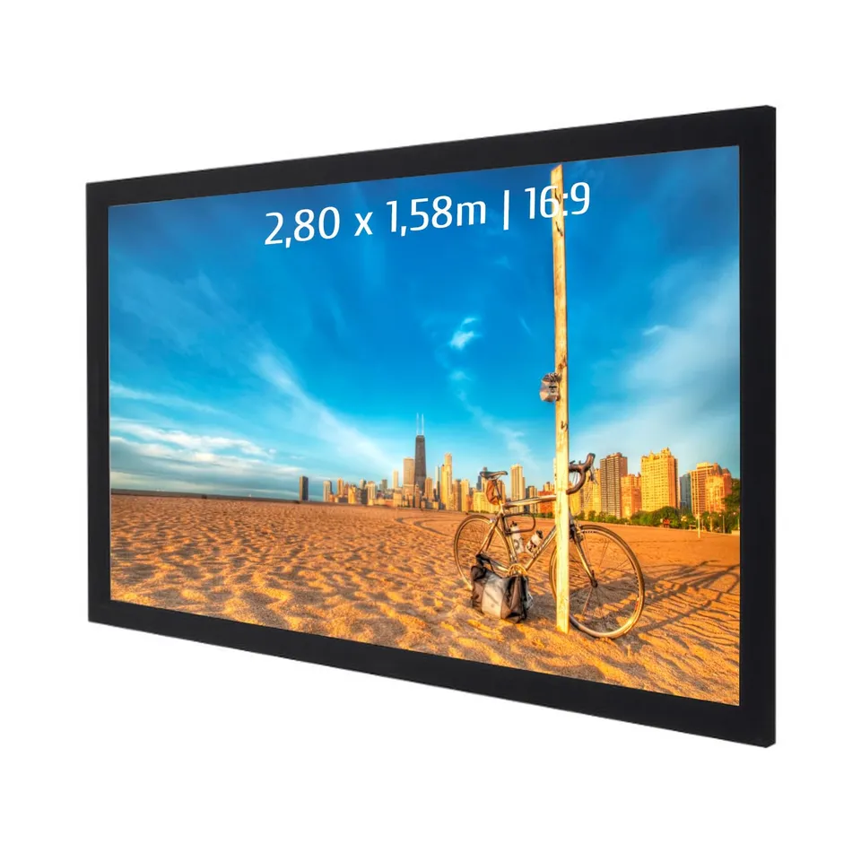 kimex-cran-projection-cadre-280x158-cm-16-9-blanc-mat image 1