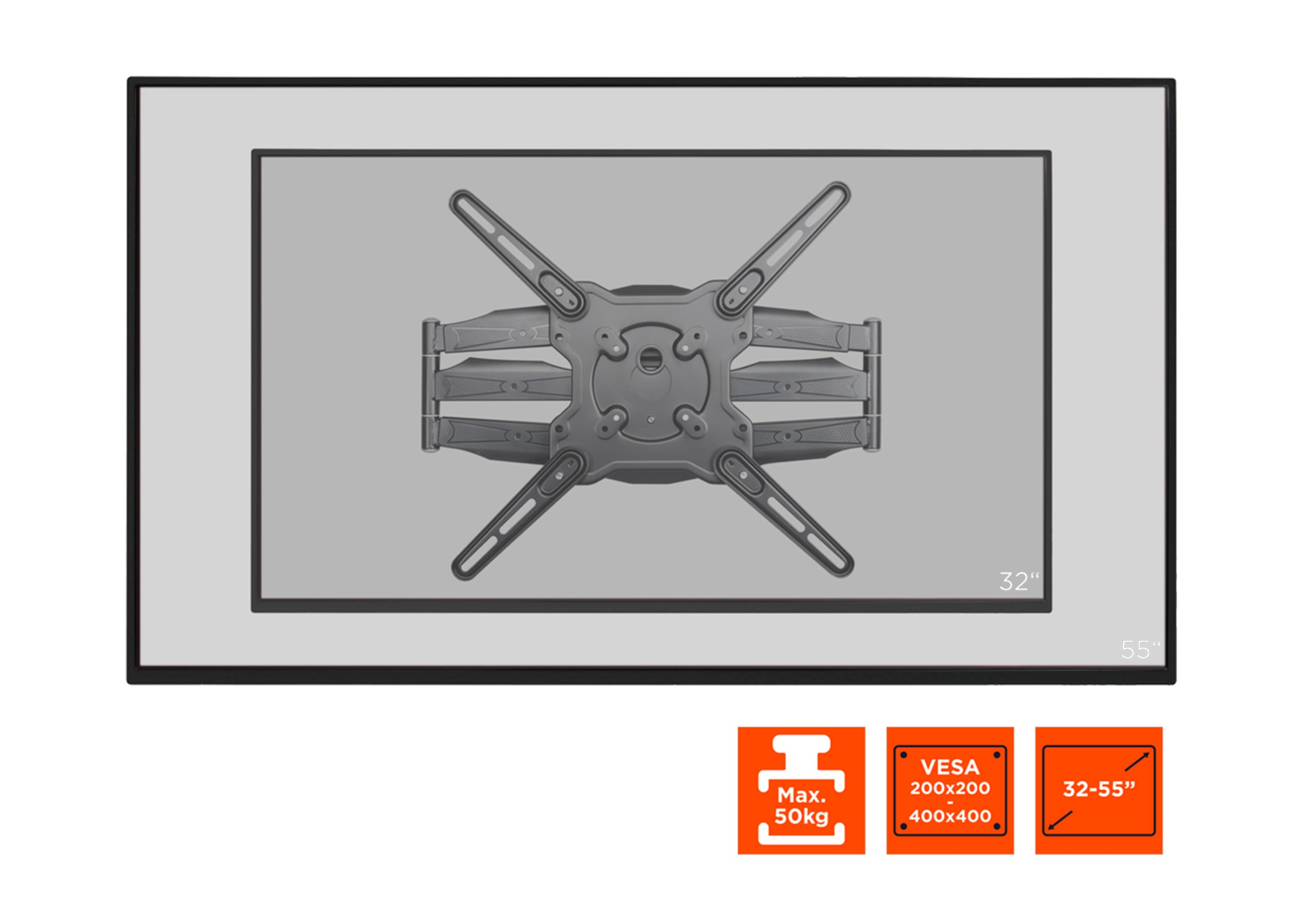 celexon-adjust-srt55470-support-tv-mural-32-55-pouces image 8