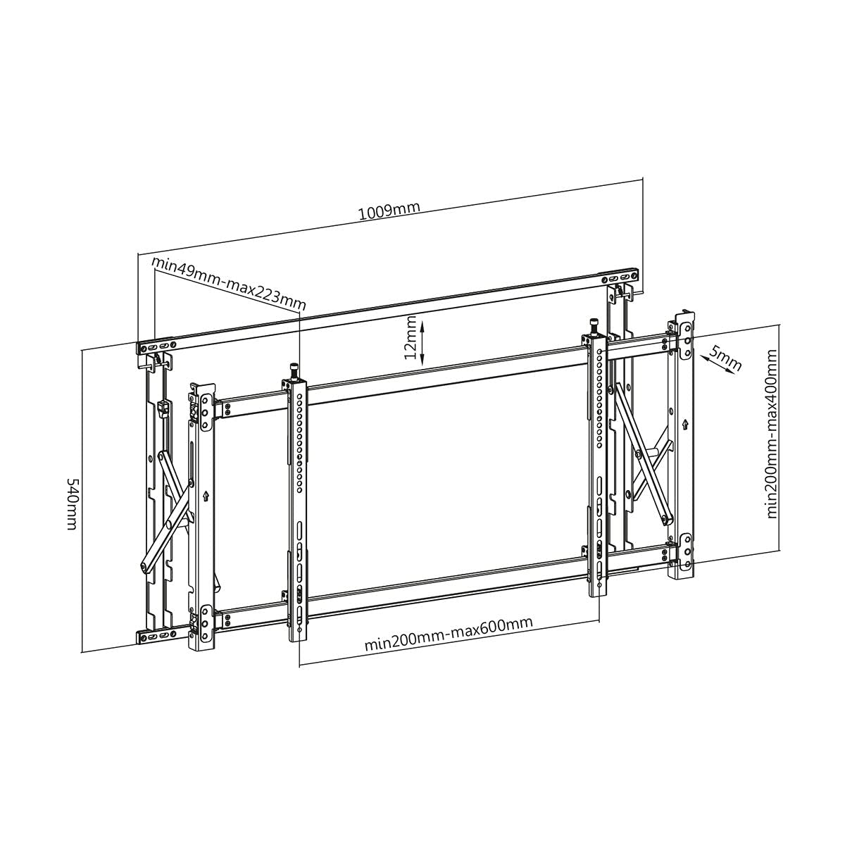 kimex-support-tv-017-2064-fixation-murale-43-55-push-pull image 3