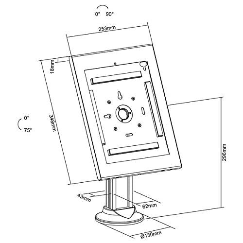 kimex-091-0007k3-support-tablette-ipad-pro-12-9-blanc-table image 3